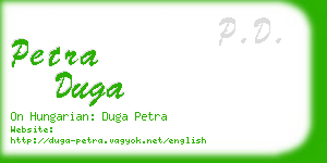 petra duga business card